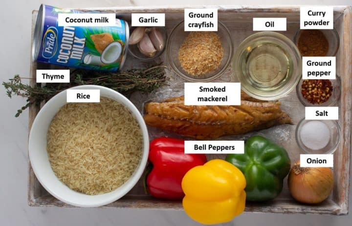 ingredients for coconut rice