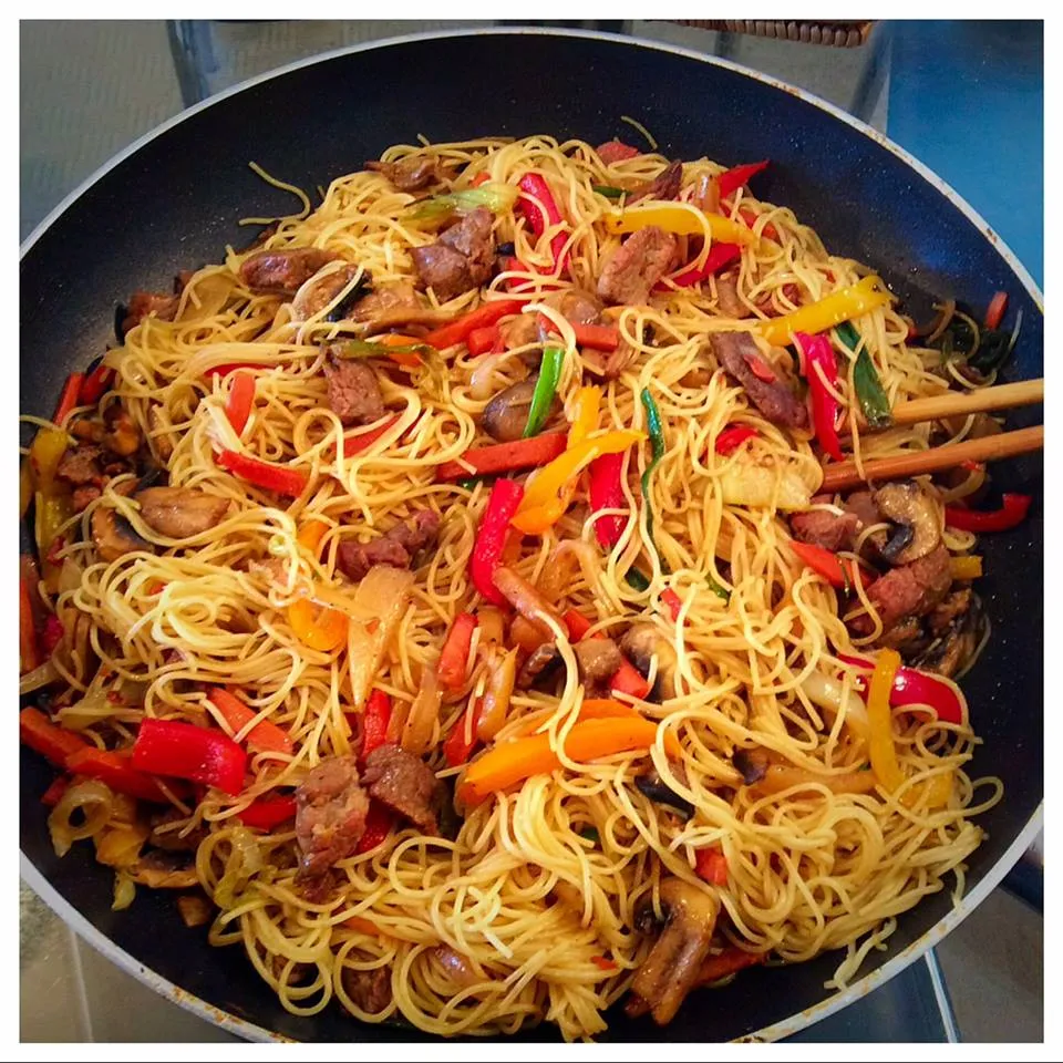 stir fry spaghetti