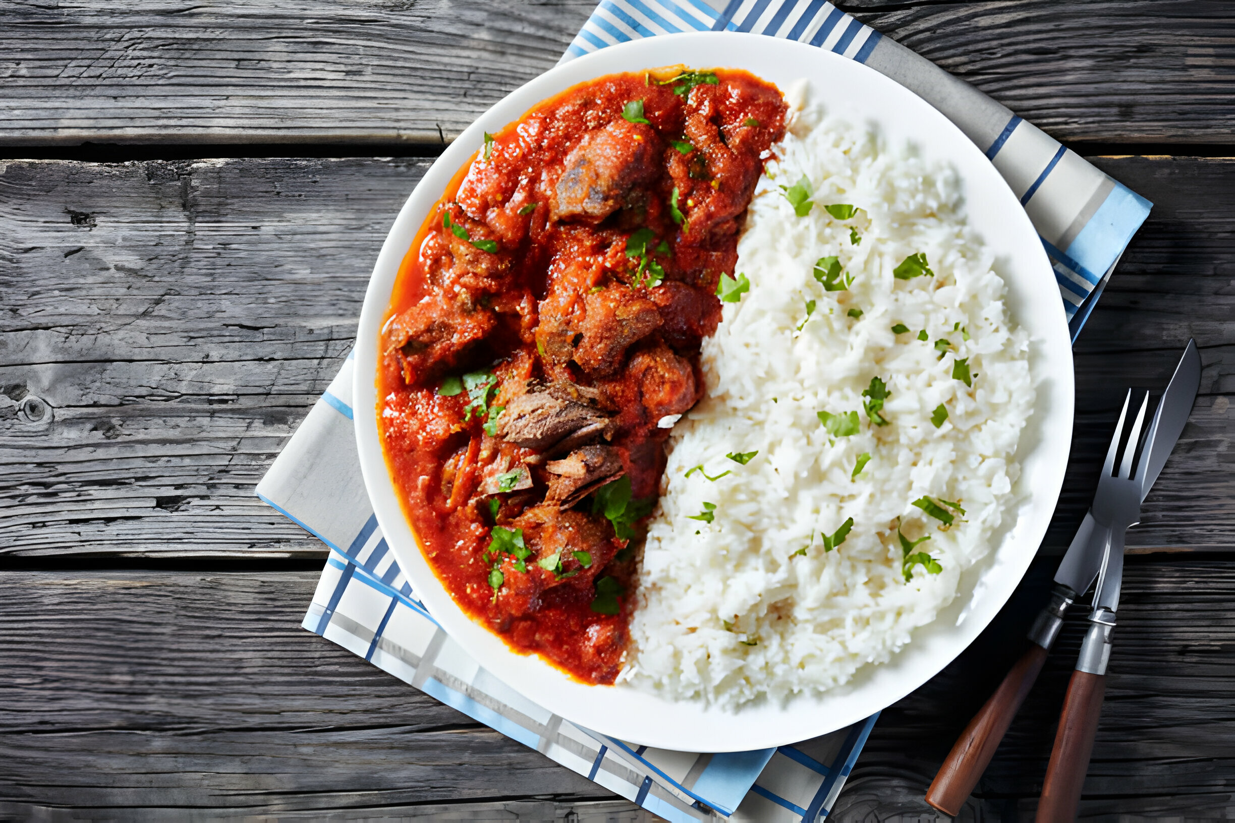 how to prepare rice and stew