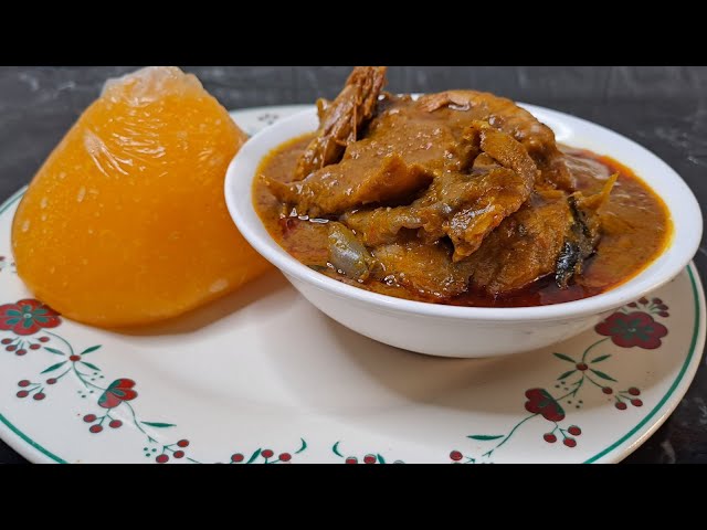 urhobo banga soup and starch