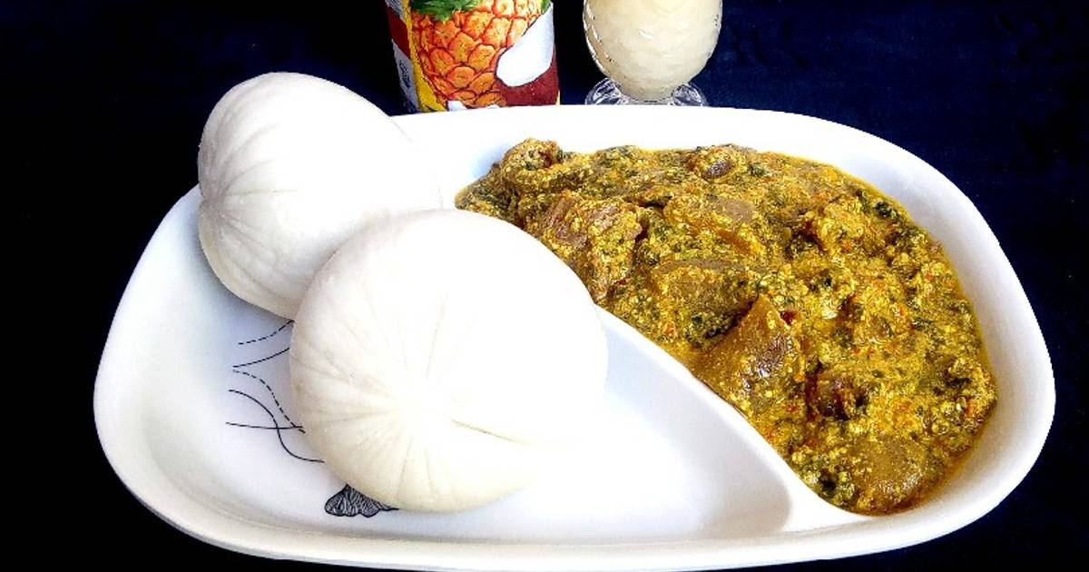 pounded yam and egusi