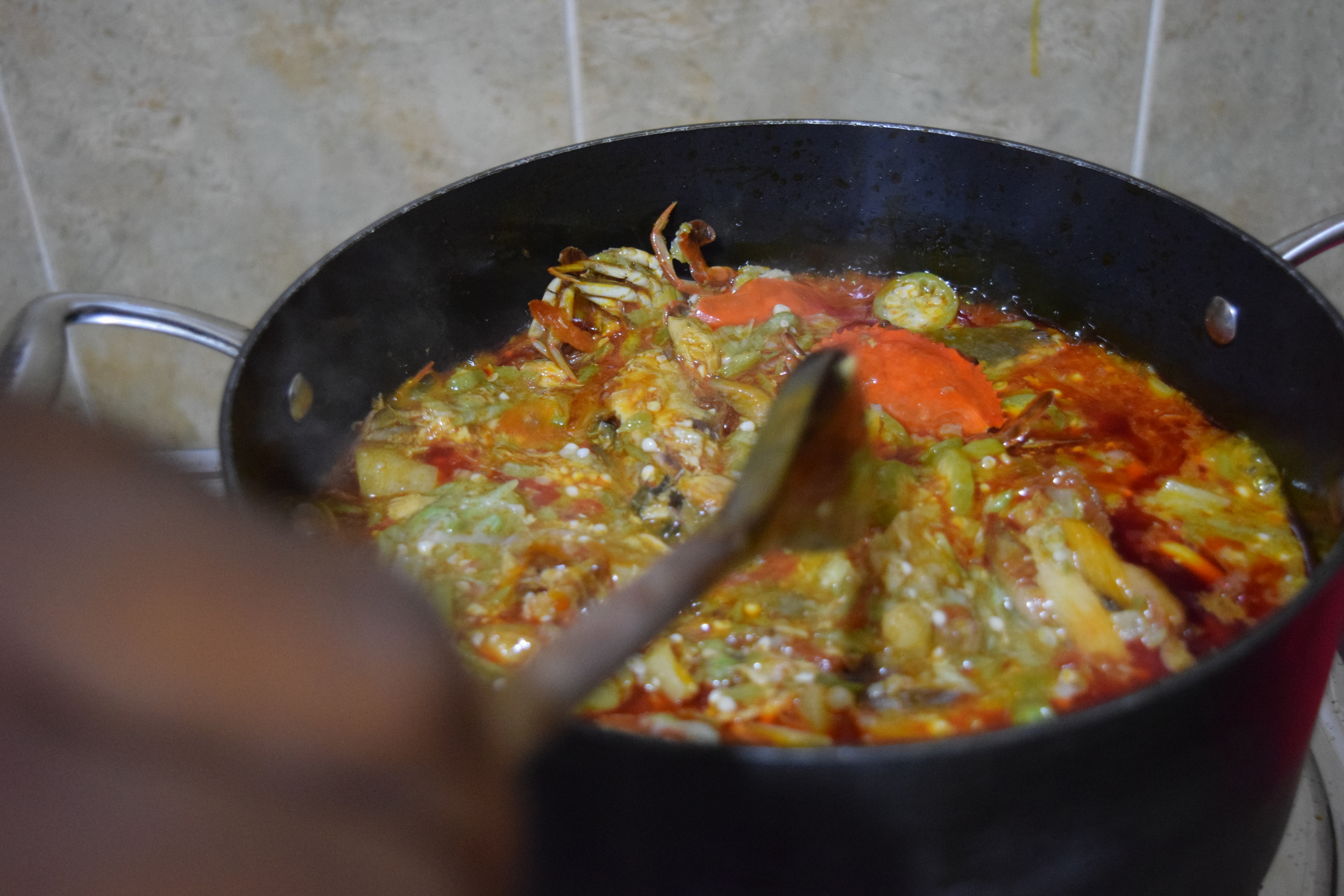 How to Cook Okro Soup Frying Method